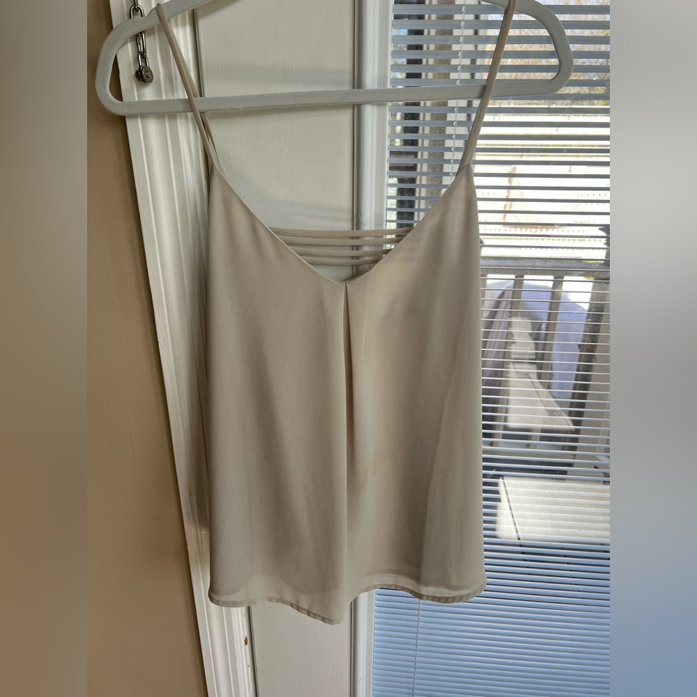 Cream blouse tank top